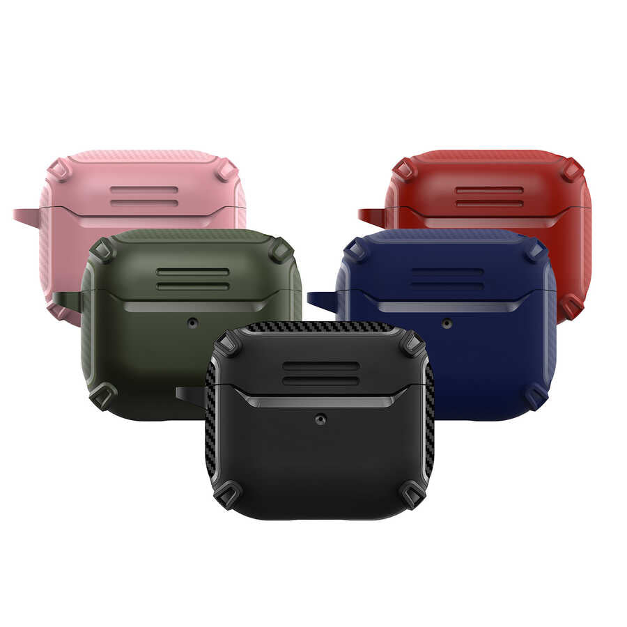 Apple Airpods 3. Nesil Kılıf Zore Airbag 26 Silikon Lacivert