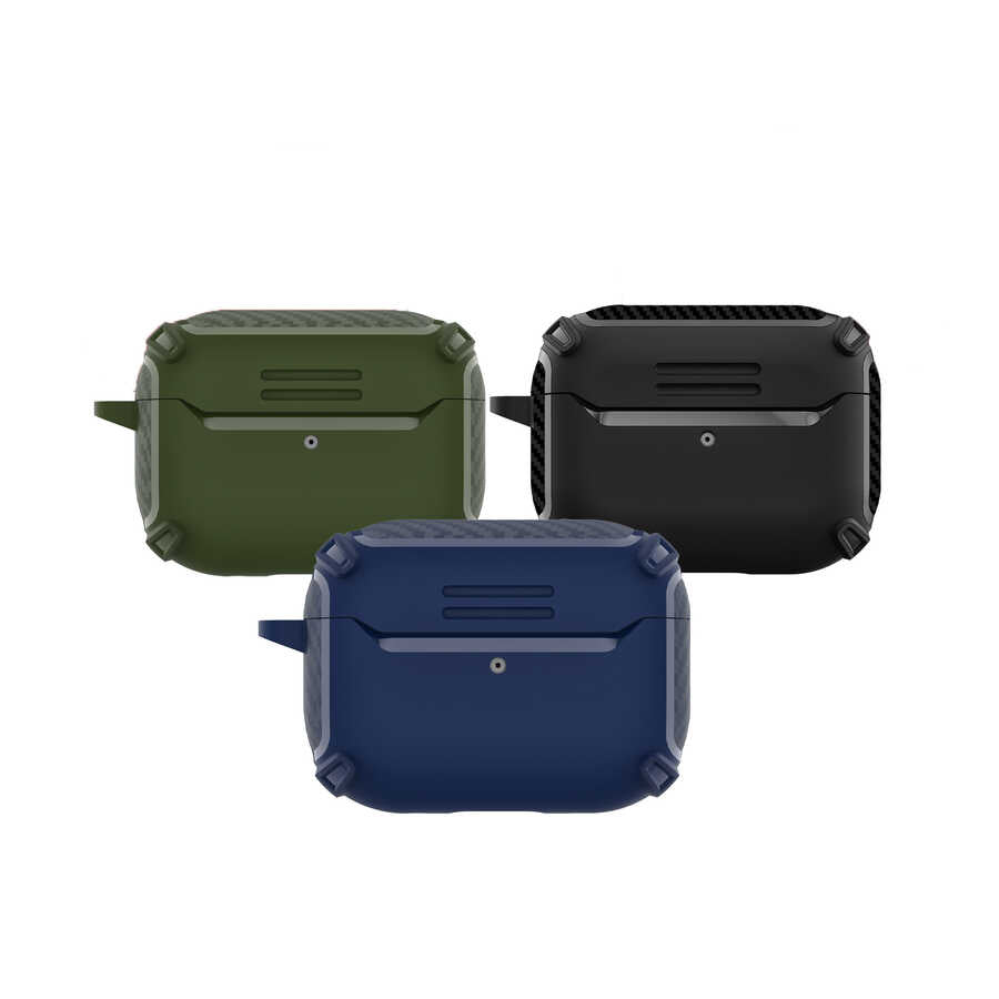 Apple Airpods Pro 2 Kılıf Zore Airbag 26 Silikon Koyu Yeşil