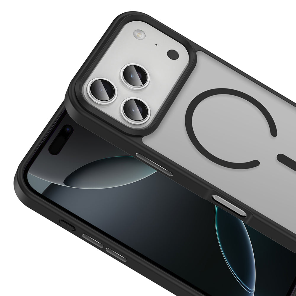 Apple iPhone 17 Pro Kılıf M-safe Şarj Özellikli Mat Arka Yüzey Zore Sio Kapak Turuncu