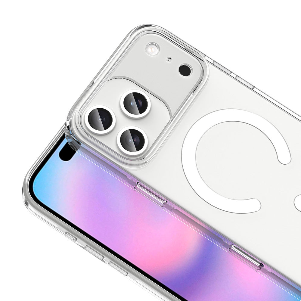 Apple iPhone 17 Pro Max Kılıf M-safe Şarj Özellikli Kamera Korumalı Zore Kripto Kapak Şeffaf