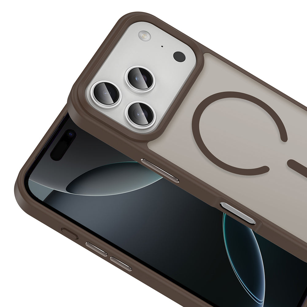 Apple iPhone 17 Pro Max Kılıf M-safe Şarj Özellikli Mat Arka Yüzey Zore Sio Kapak Lacivert