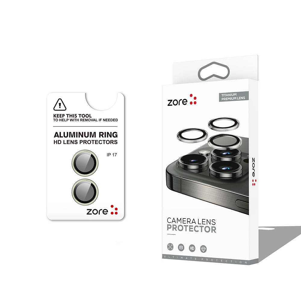 Apple iPhone 17 Zore CL-12 Premium Safir Parmak İzi Bırakmayan Anti-Reflective Kamera Lens Koruyucu Gri