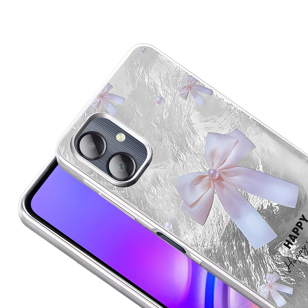 Galaxy A06 Kılıf Desenli Zore Mep Kapak İncili Fiyonk