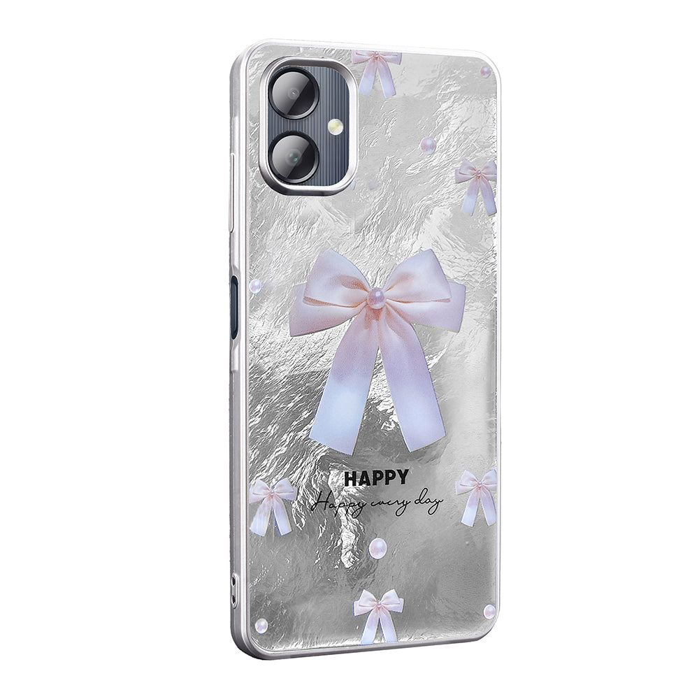 Galaxy A06 Kılıf Desenli Zore Mep Kapak İncili Fiyonk