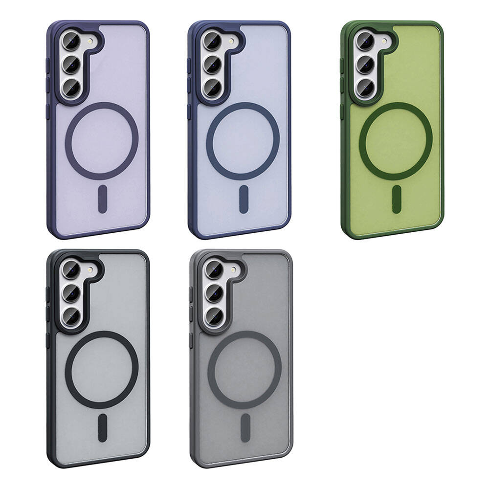 Galaxy S23 Kılıf Magsafe Şarj Özellikli Mat Arka Yüzey Zore Sio Kapak Siyah