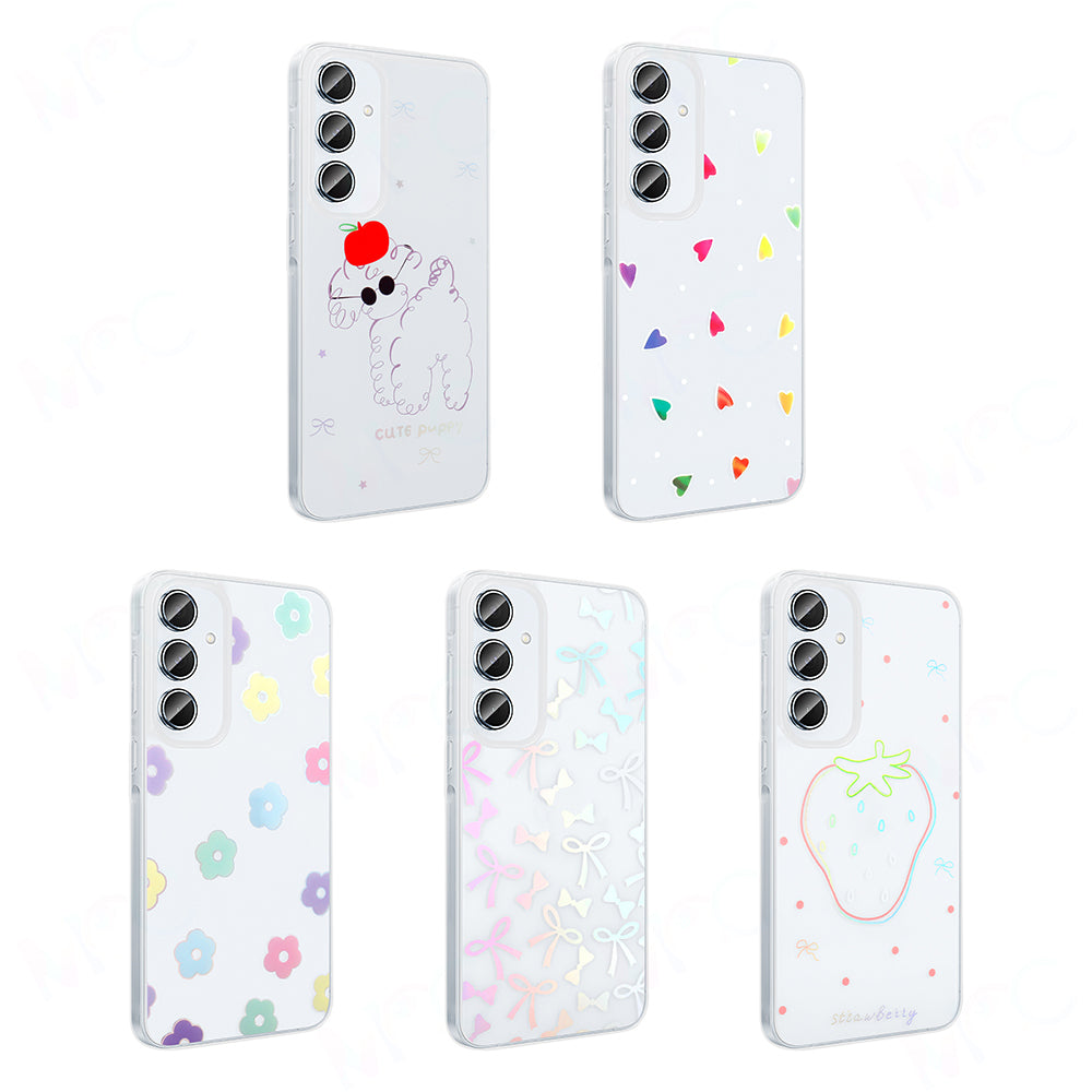 Galaxy S24 FE Kılıf Şeffaf Figürlü Zore Folk Sert Kapak Fiyonk