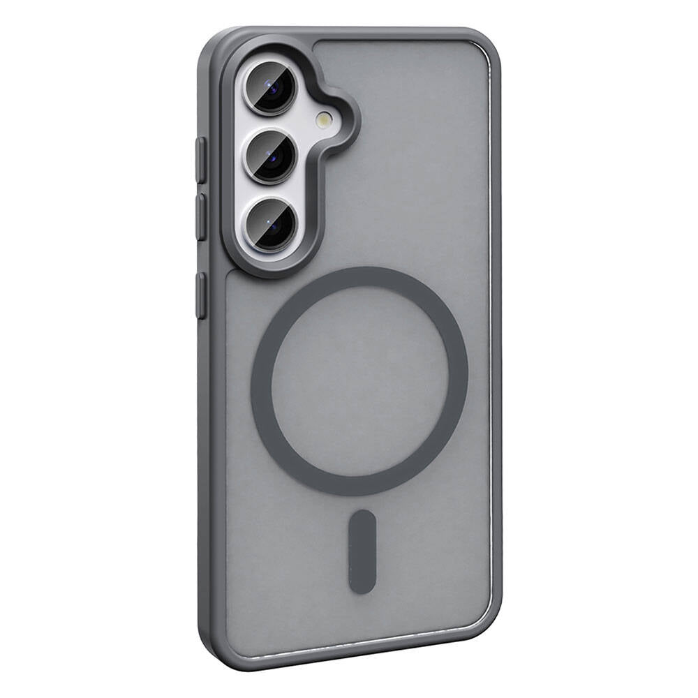 Galaxy S24 Kılıf Magsafe Şarj Özellikli Mat Arka Yüzey Zore Sio Kapak Koyu Yeşil