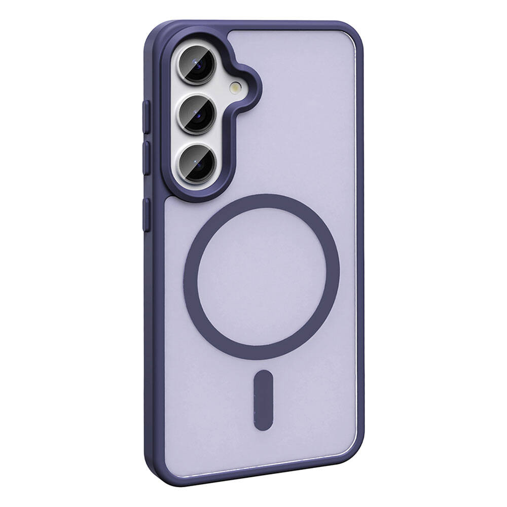 Galaxy S24 Plus Kılıf Magsafe Şarj Özellikli Mat Arka Yüzey Zore Sio Kapak Gri