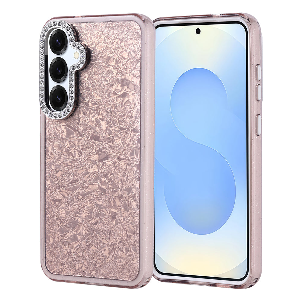 Galaxy S25 Plus Kılıf Taşlı Tasarımlı Zore Kapi Kapak Gold