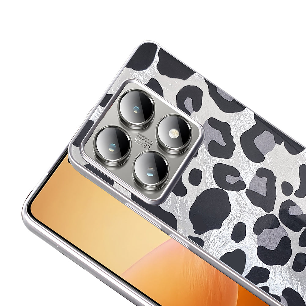 Xiaomi 14T Kılıf Desenli Zore Mep Kapak Gold Leopar