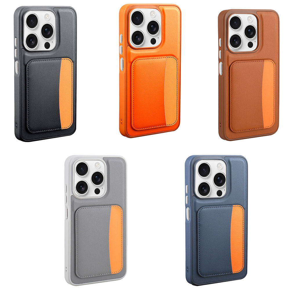 Xiaomi Redmi 15C Kılıf Kartlıklı Zore X-Kart Silikon Kapak Kahverengi