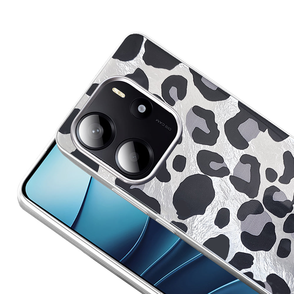 Xiaomi Redmi Note 14 5G Kılıf Desenli Zore Mep Kapak Gold Leopar