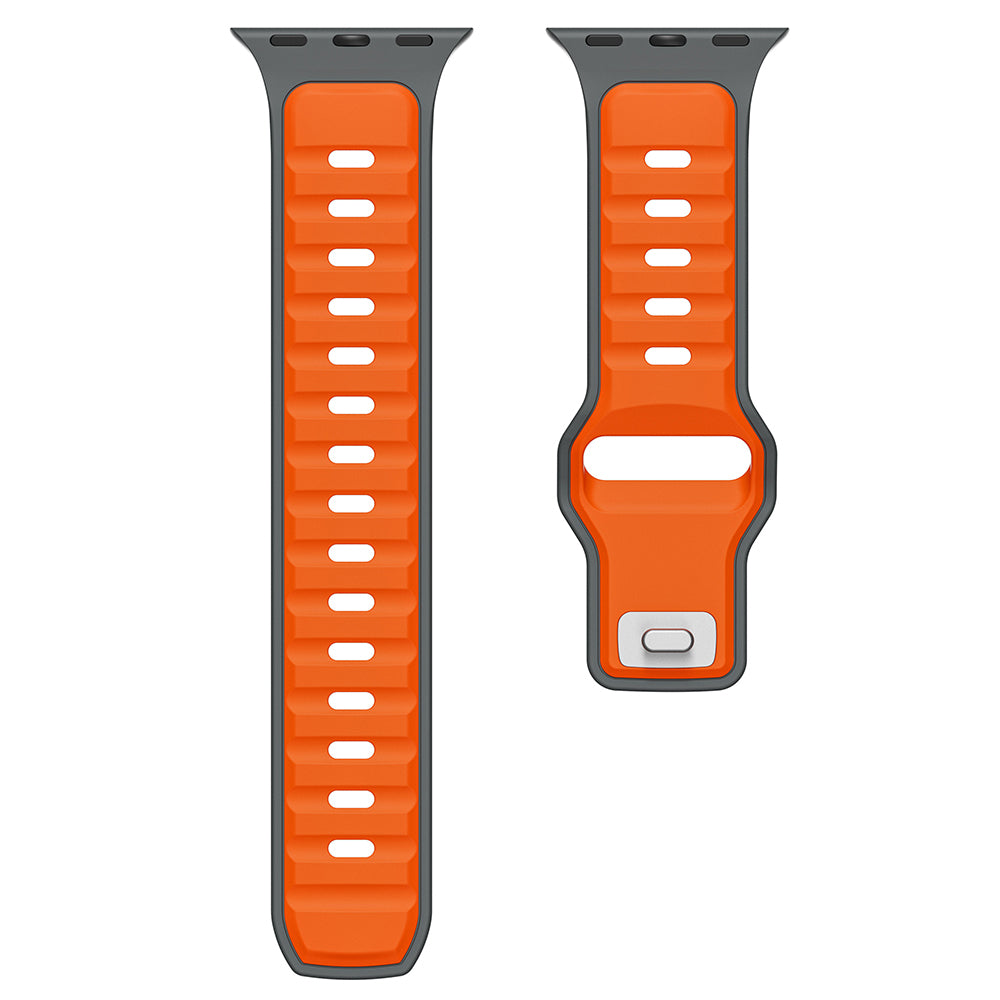 Xiaomi Redmi Watch 5 Active Zore KRD-135 22mm Silikon Kordon Strap Kayış Gri-Turuncu