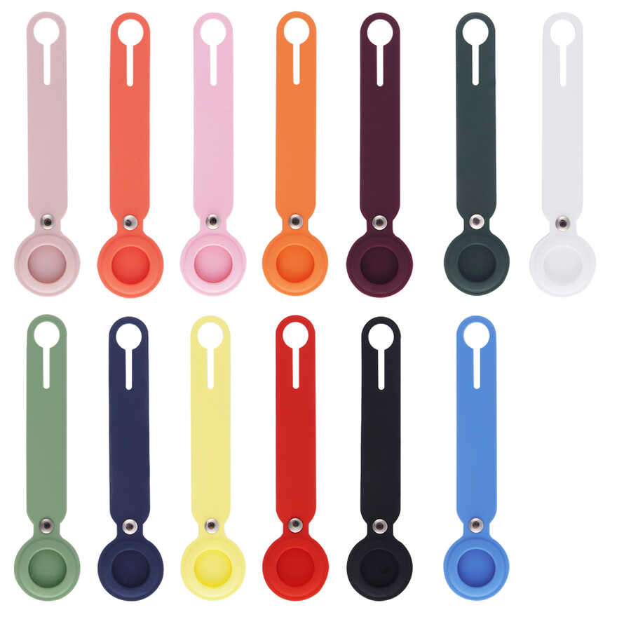 Zore Airtag 02 Silikon Anahtarlık Pembe