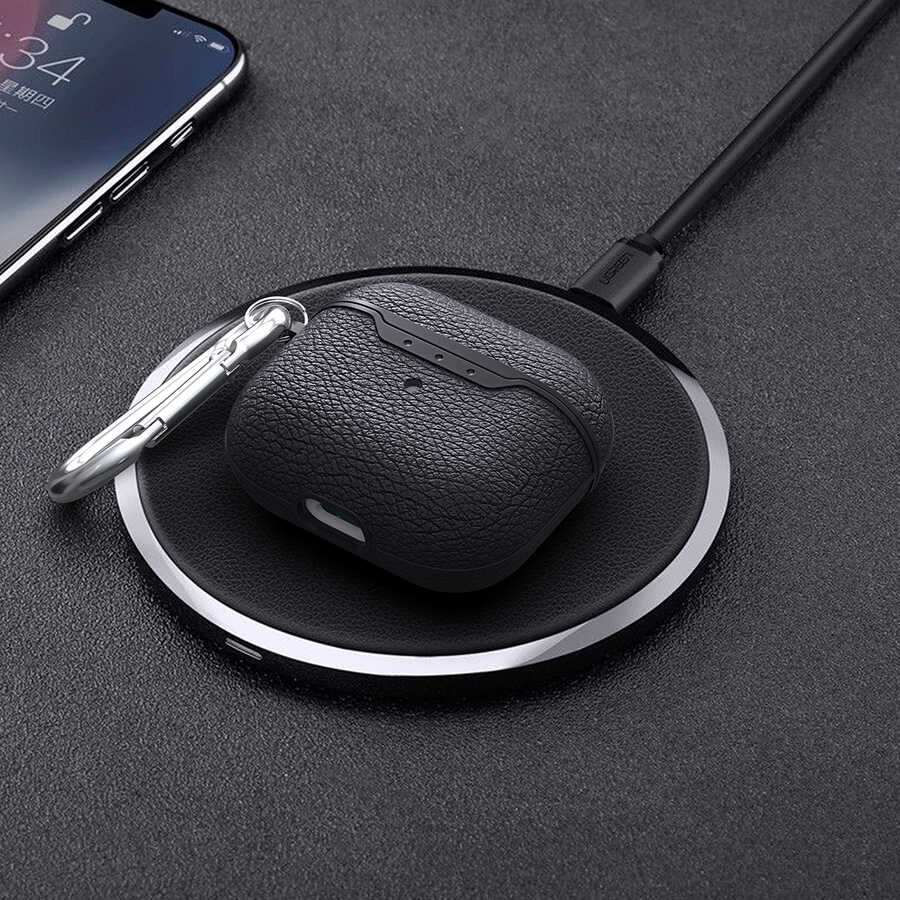 Apple Airpods 3. Nesil Kılıf Zore Airbag 03 Silikon Siyah