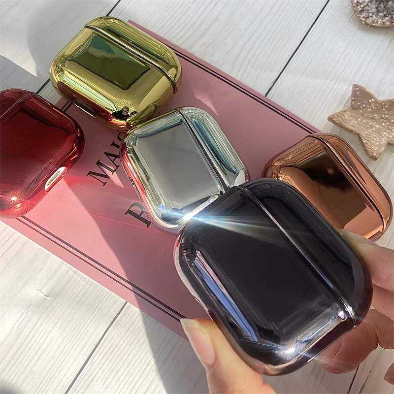 Apple Airpods 3. Nesil Kılıf Zore Airbag 08 Silikon Gold