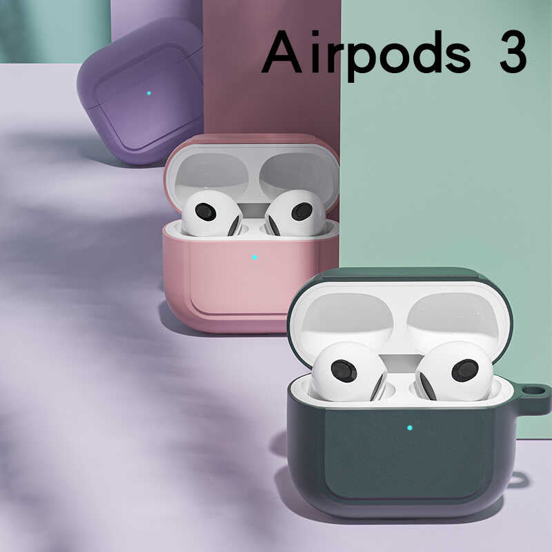 Apple Airpods 3. Nesil Kılıf Zore Airbag 23 Kılıf Pembe Açık