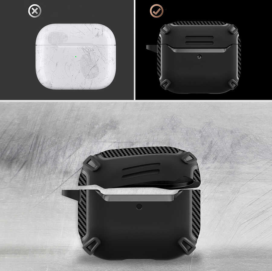 Apple Airpods 3. Nesil Kılıf Zore Airbag 26 Silikon Lacivert