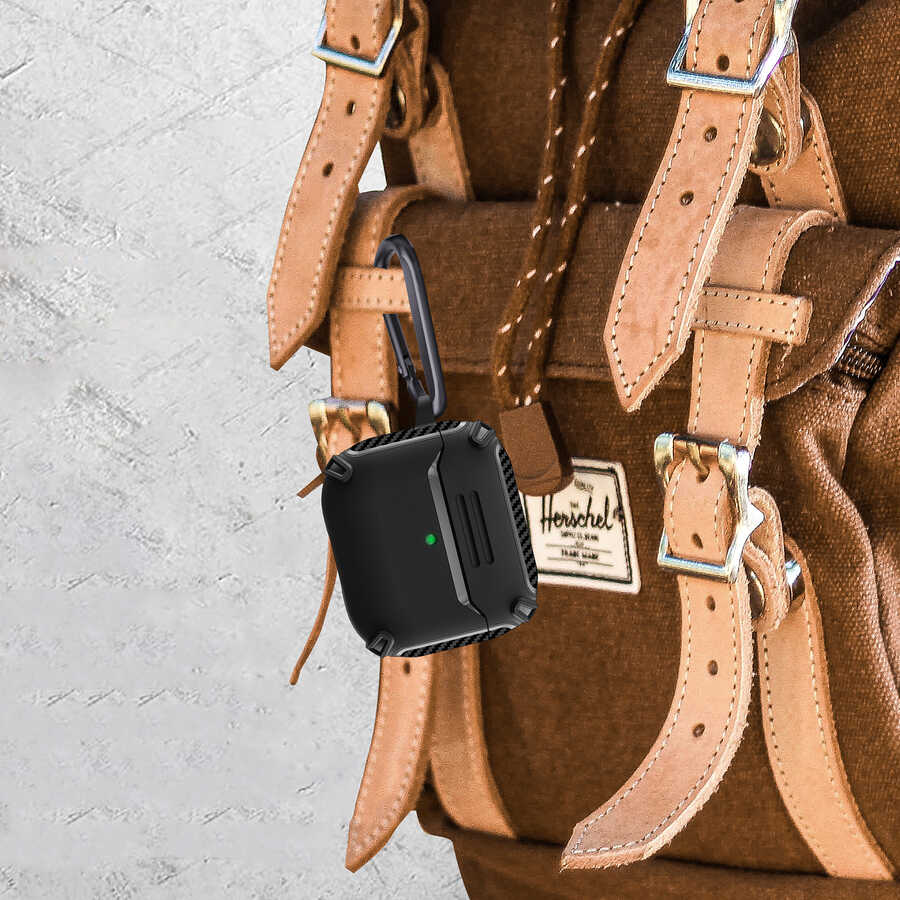 Apple Airpods 3. Nesil Kılıf Zore Airbag 26 Silikon Siyah