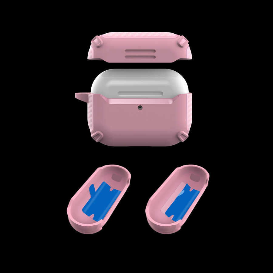 Apple Airpods 3. Nesil Kılıf Zore Airbag 26 Silikon Kırmızı