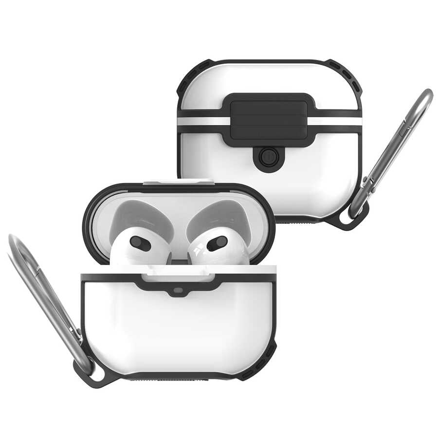 Apple Airpods 3. Nesil Zore Airbag 16 Silikon 1-1 Su Geçirmez Kılıf Beyaz