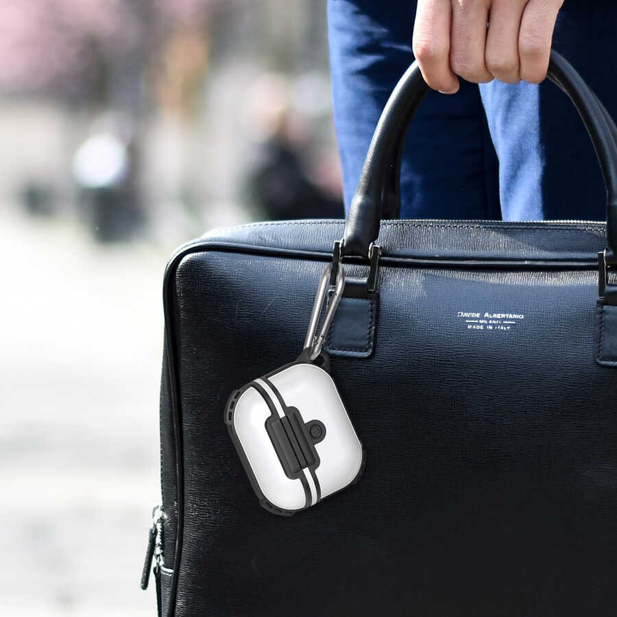 Apple Airpods 3. Nesil Zore Airbag 16 Silikon 1-1 Su Geçirmez Kılıf Beyaz