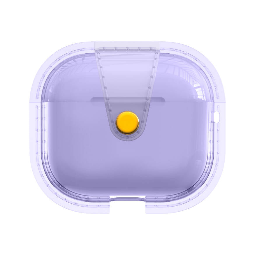 Apple Airpods 3. Nesil Zore Airbag 33 Darbelere Karşı Dayanıklı Magnetik Kılıf Mor