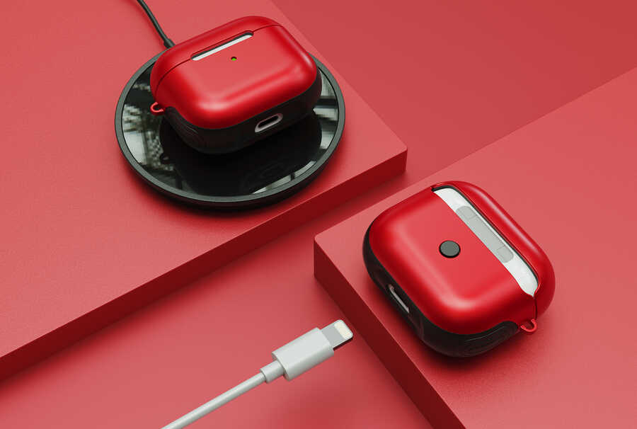 Apple Airpods 3. Nesil Kılıf Zore Shockproof Silikon Beyaz