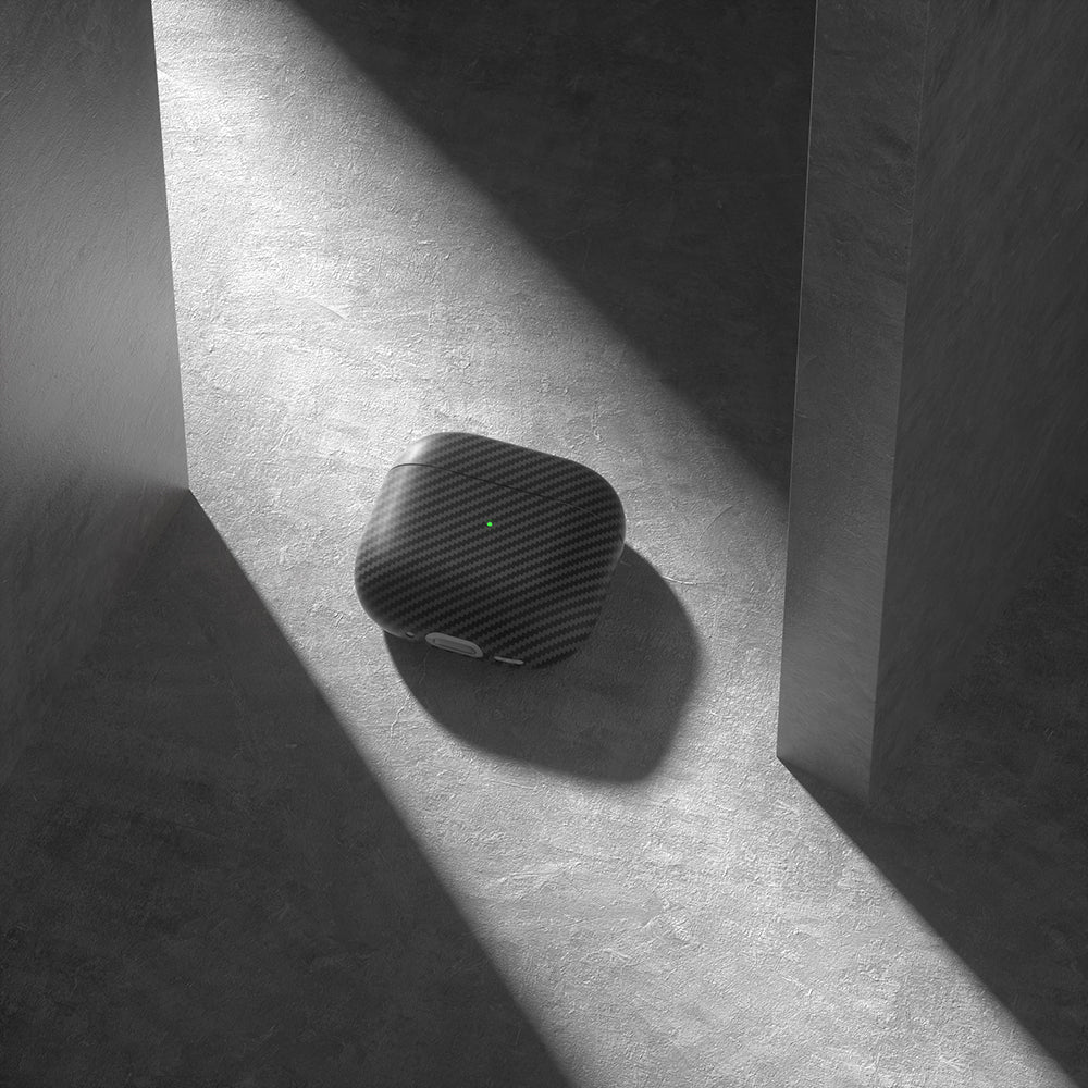 Apple Airpods 4 Zore Airbag 43 600D Karbon Fiber Kulaklık Kılıfı Gold