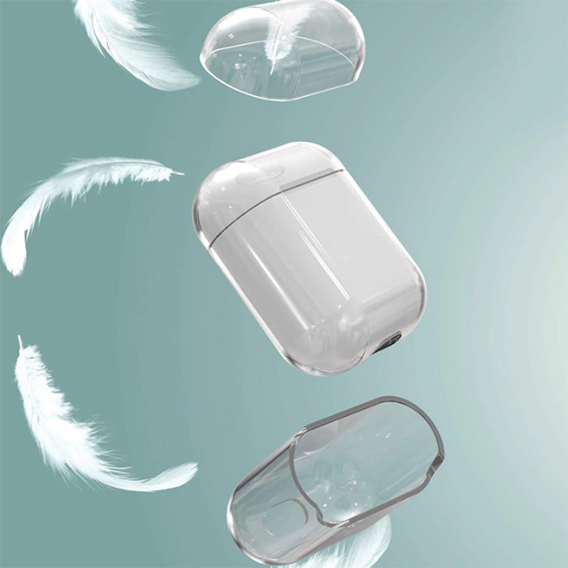 Apple Airpods Kılıf Şeffaf Sert Kristal Zore Airbag 14 Kılıf Renksiz