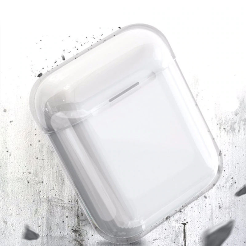 Apple Airpods Kılıf Şeffaf Sert Kristal Zore Airbag 14 Kılıf Renksiz