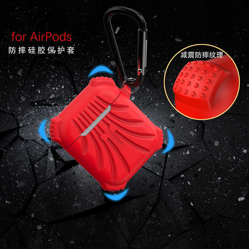 Apple Airpods Kılıf Zore Airbag 01 Silikon Kırmızı