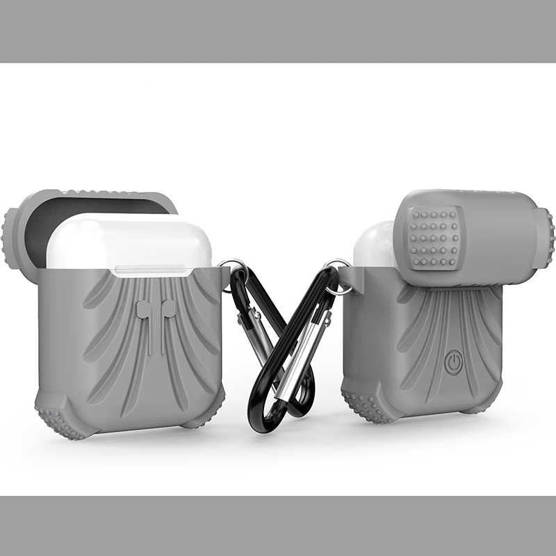 Apple Airpods Kılıf Zore Airbag 01 Silikon Gri