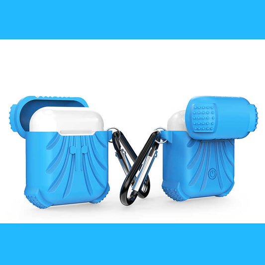 Apple Airpods Kılıf Zore Airbag 01 Silikon Mavi