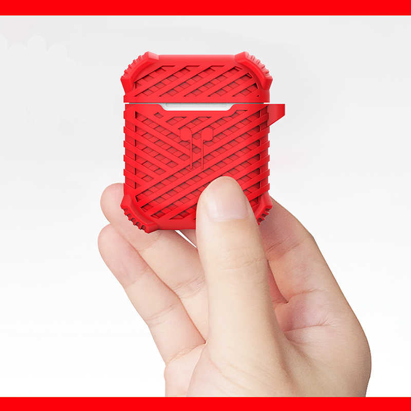 Apple Airpods Kılıf Zore Airbag 02 Silikon Kırmızı