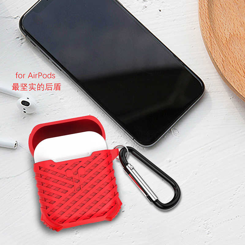 Apple Airpods Kılıf Zore Airbag 02 Silikon Kırmızı