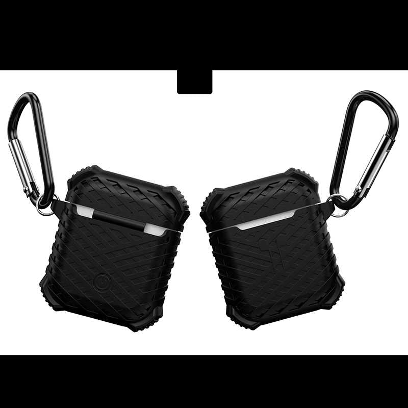 Apple Airpods Kılıf Zore Airbag 02 Silikon Siyah