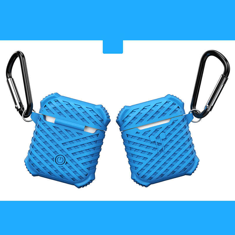 Apple Airpods Kılıf Zore Airbag 02 Silikon Mavi