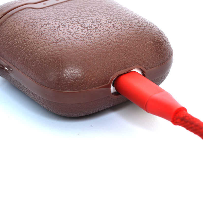 Apple Airpods Kılıf Zore Airbag 03 Silikon Kahverengi