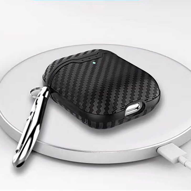 Apple Airpods Kılıf Zore Airbag 04 Silikon Siyah