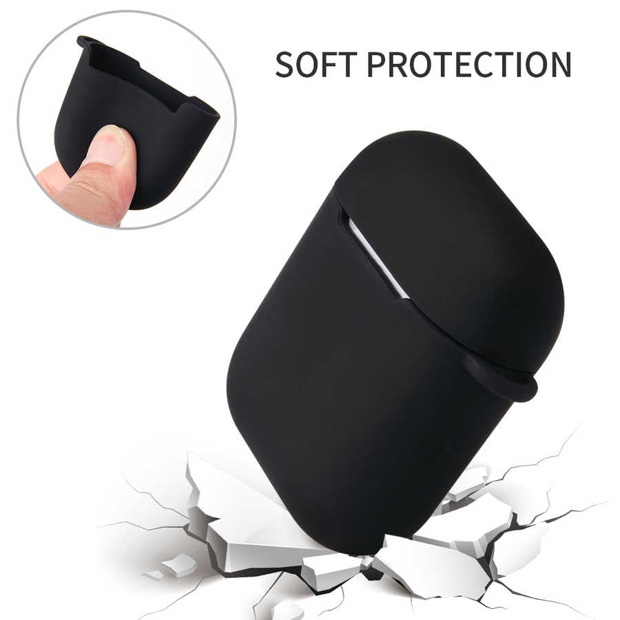 Apple Airpods Kılıf Zore Airbag 11 Silikon Siyah