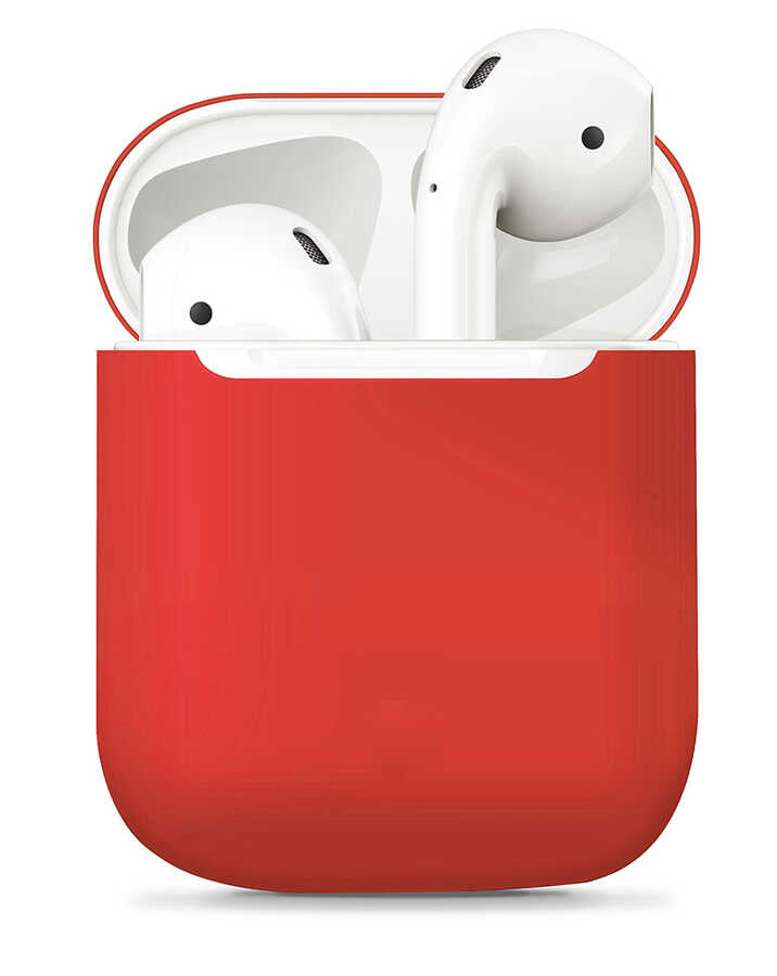 Apple Airpods Kılıf Zore Airbag 13 Silikon Kırmızı