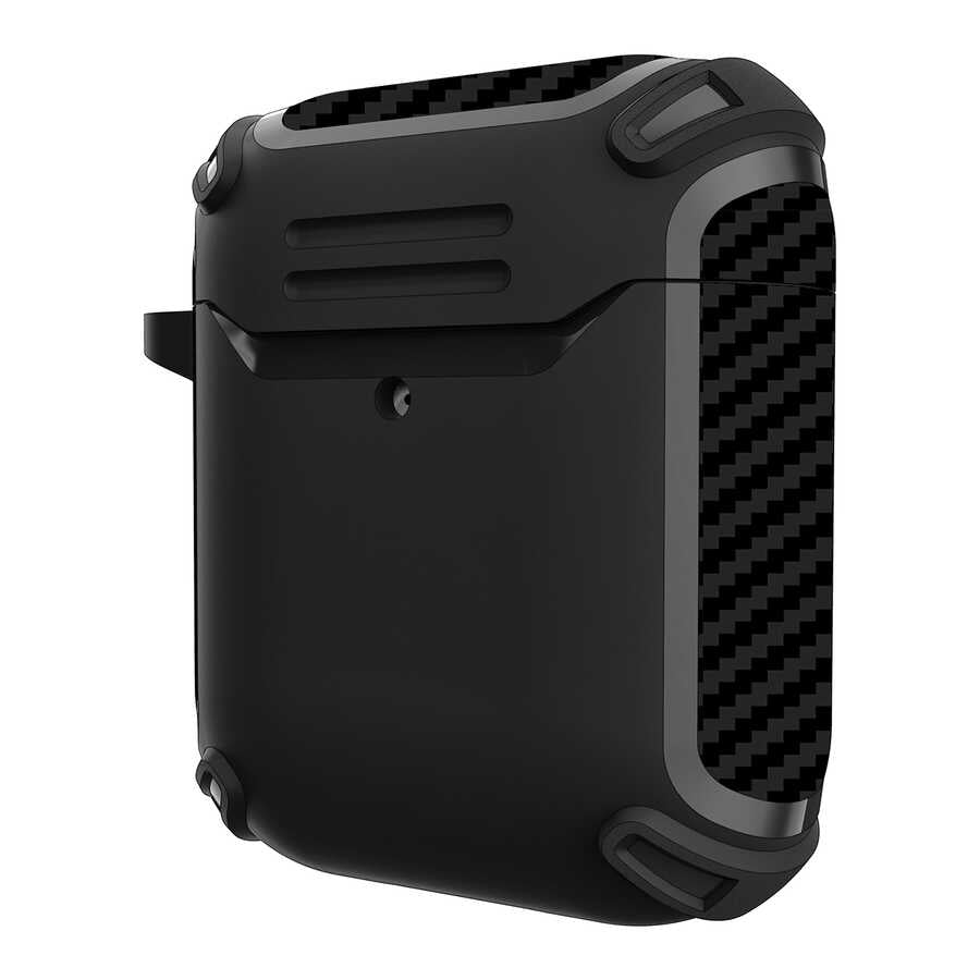 Apple Airpods Kılıf Zore Airbag 26 Silikon Siyah