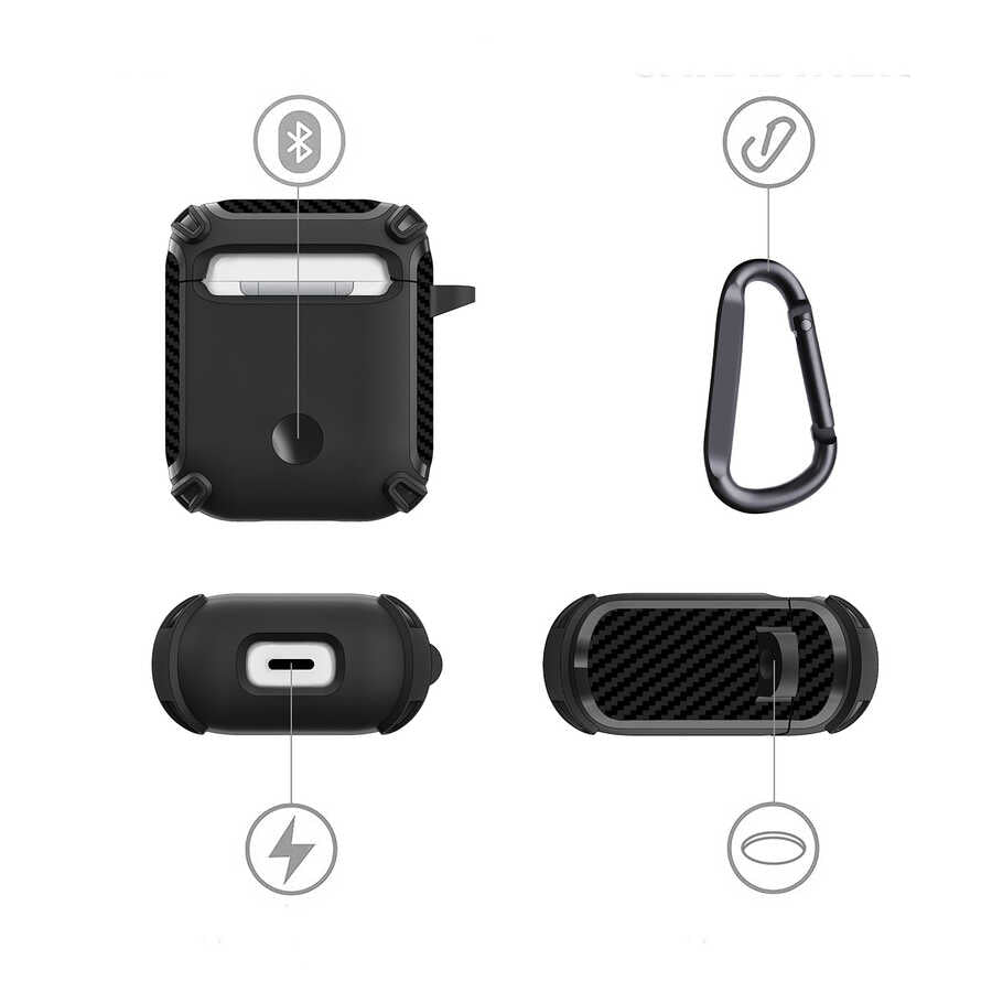 Apple Airpods Kılıf Zore Airbag 26 Silikon Koyu Yeşil