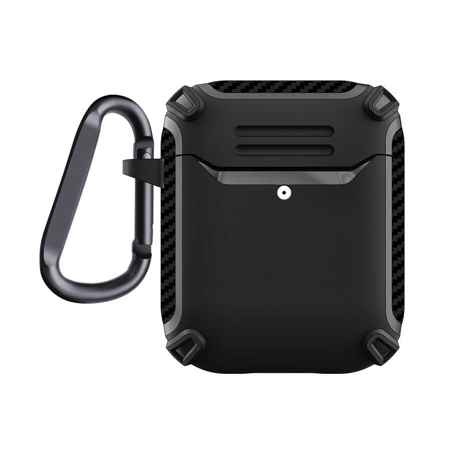 Apple Airpods Kılıf Zore Airbag 26 Silikon Siyah