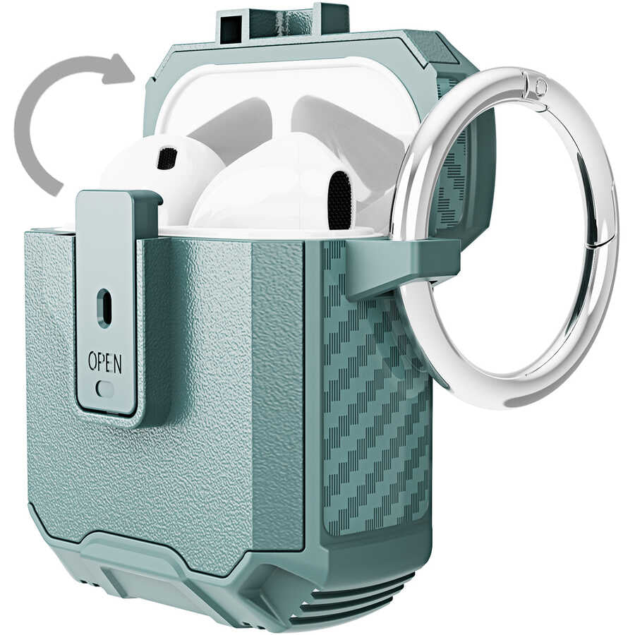 Apple Airpods Kılıf Zore Airbag 27 Silikon Yeşil