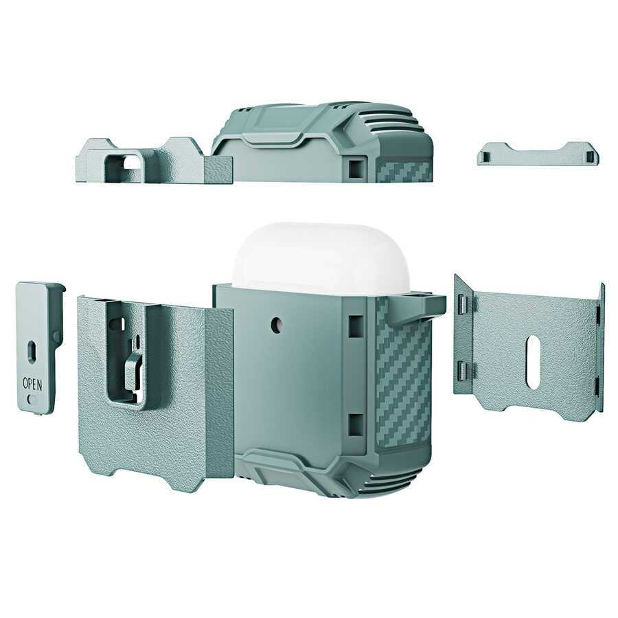 Apple Airpods Kılıf Zore Airbag 27 Silikon Siyah