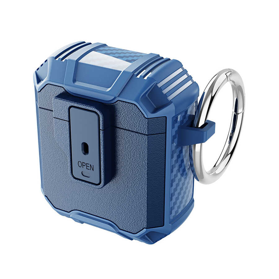 Apple Airpods Kılıf Zore Airbag 27 Silikon Lacivert