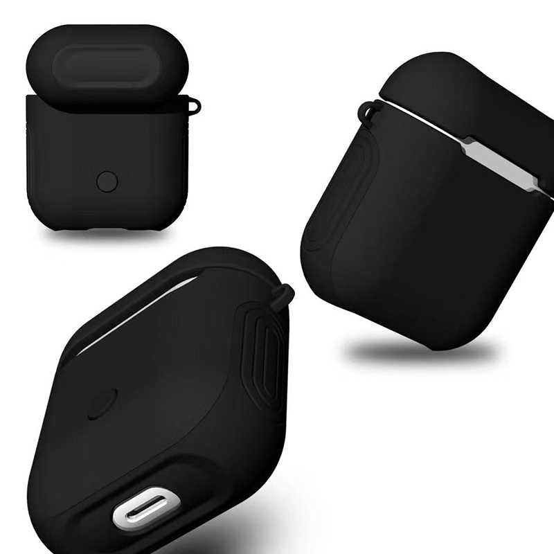 Apple Airpods Kılıf Zore Shockproof Silikon Siyah