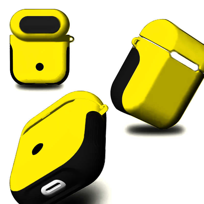 Apple Airpods Kılıf Zore Shockproof Silikon Sarı